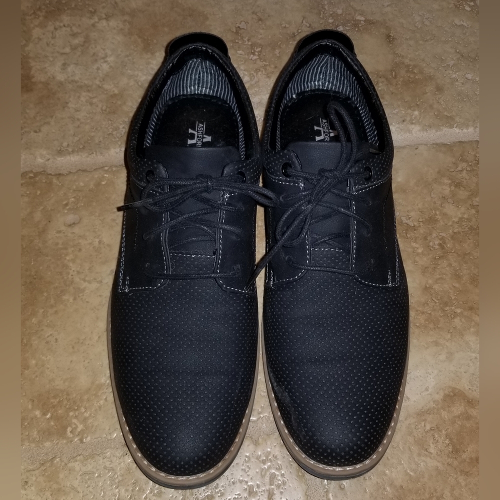Ashford Hayes Boys Size 7M Like New Black Dress Shoes